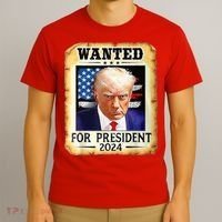 Wanted For President 2024 Donald Trump T-Shirt thumb 3
