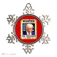 Wanted For President 2024 Donald Trump Ornament thumb 0