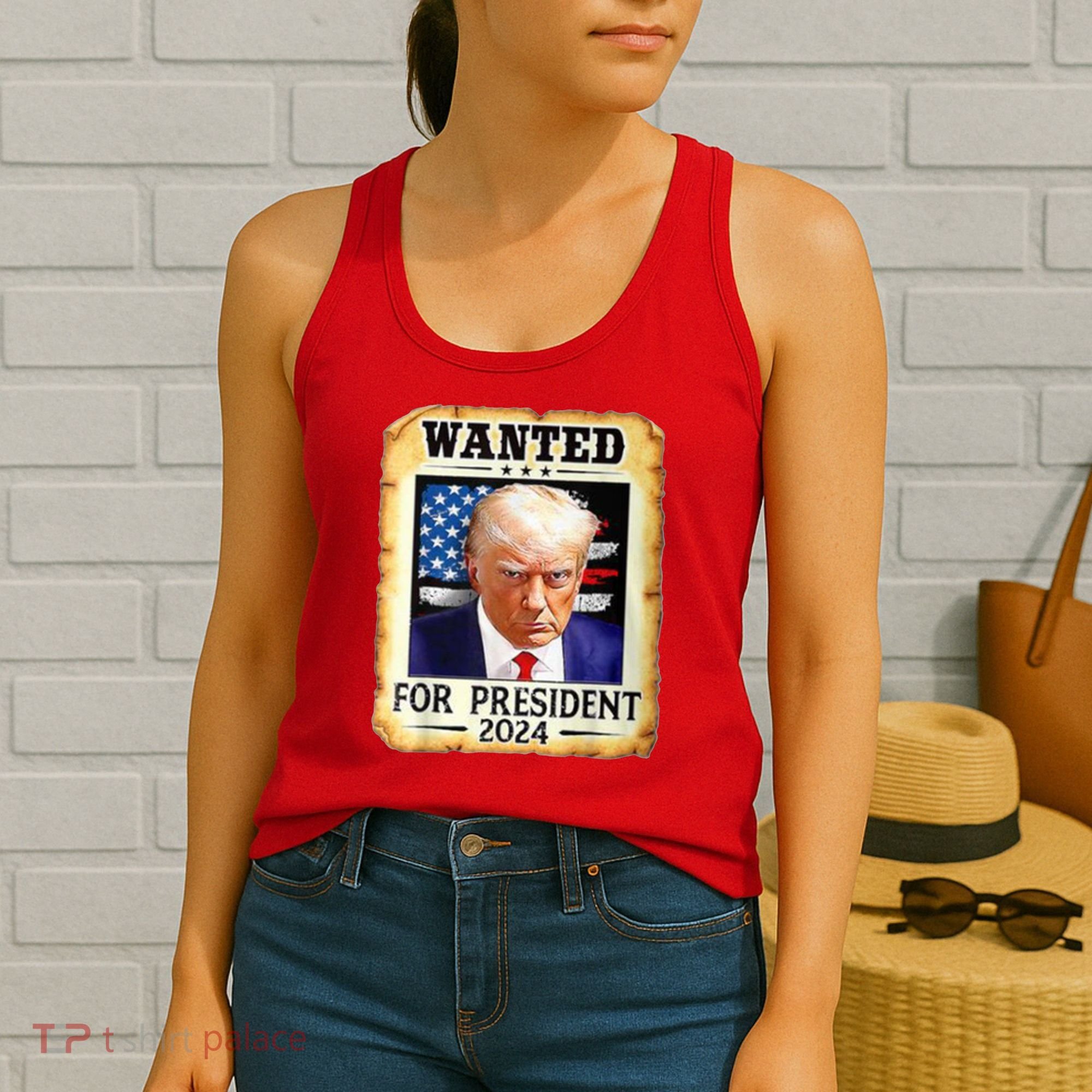 Wanted For President 2024 Donald Trump Women's Tank Top