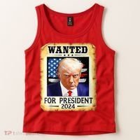 Wanted For President 2024 Donald Trump Tank Top thumb 2