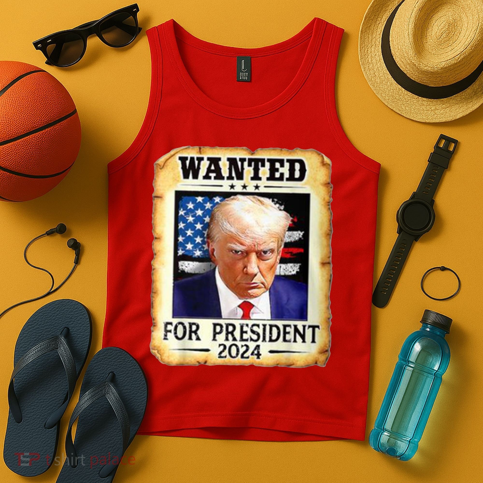 Wanted For President 2024 Donald Trump Tank Top