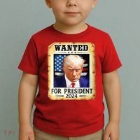 Wanted For President 2024 Donald Trump Toddler T-Shirt thumb 2