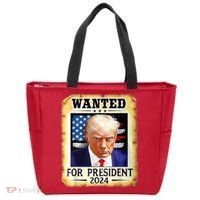 Wanted For President 2024 Donald Trump Tote Bag thumb 0