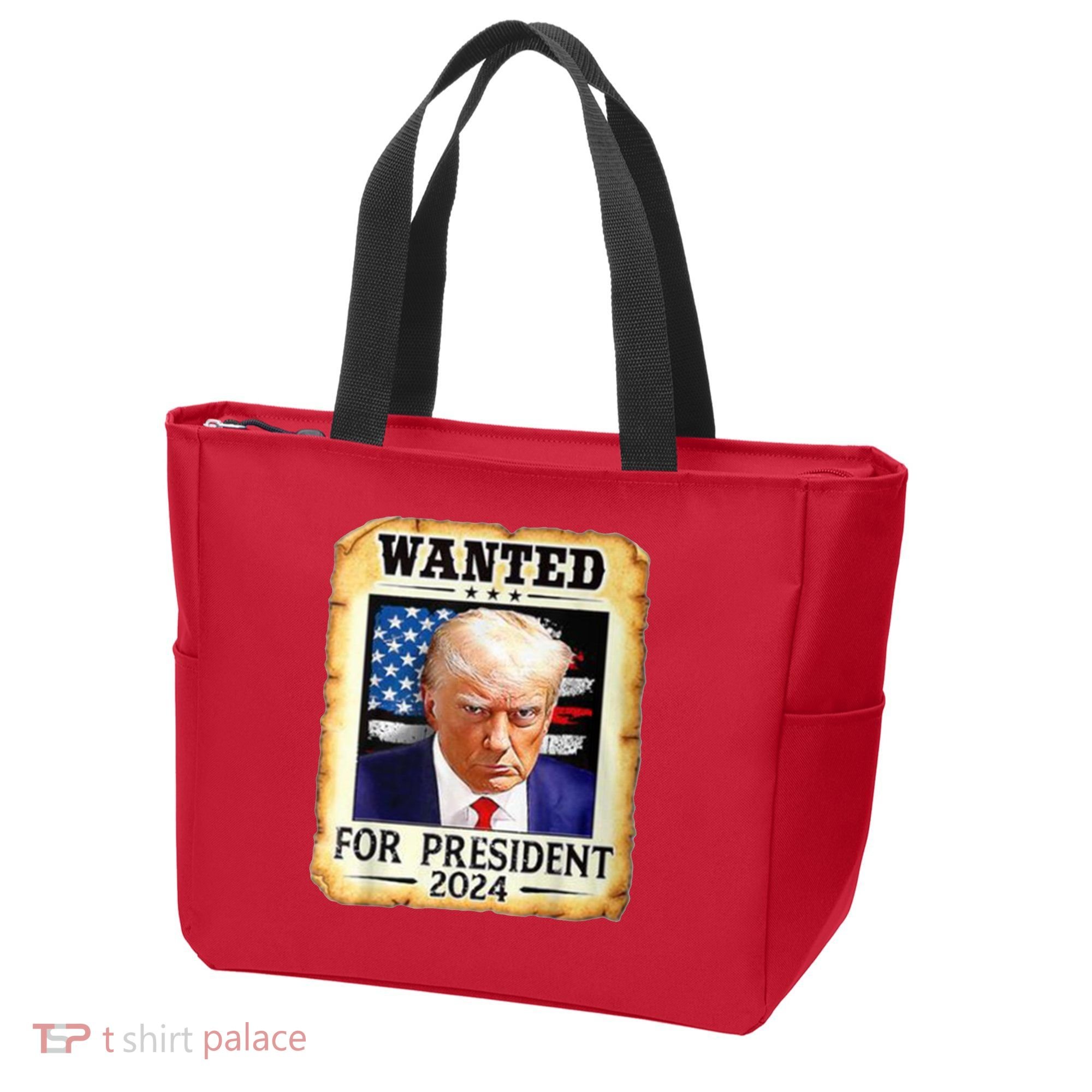 Wanted For President 2024 Donald Trump Tote Bag