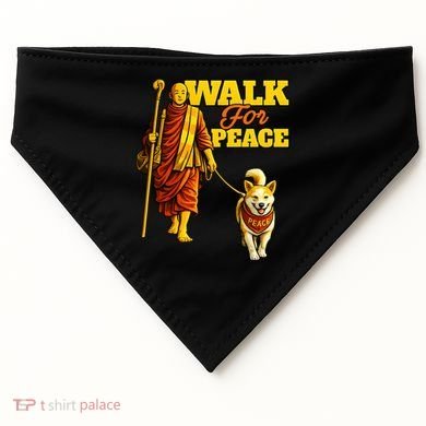  Walk For Peace Walking Monks And Aloka Dog USA-Made Doggie Bandana