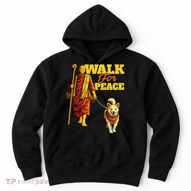  Walk For Peace Walking Monks And Aloka Dog Hoodie