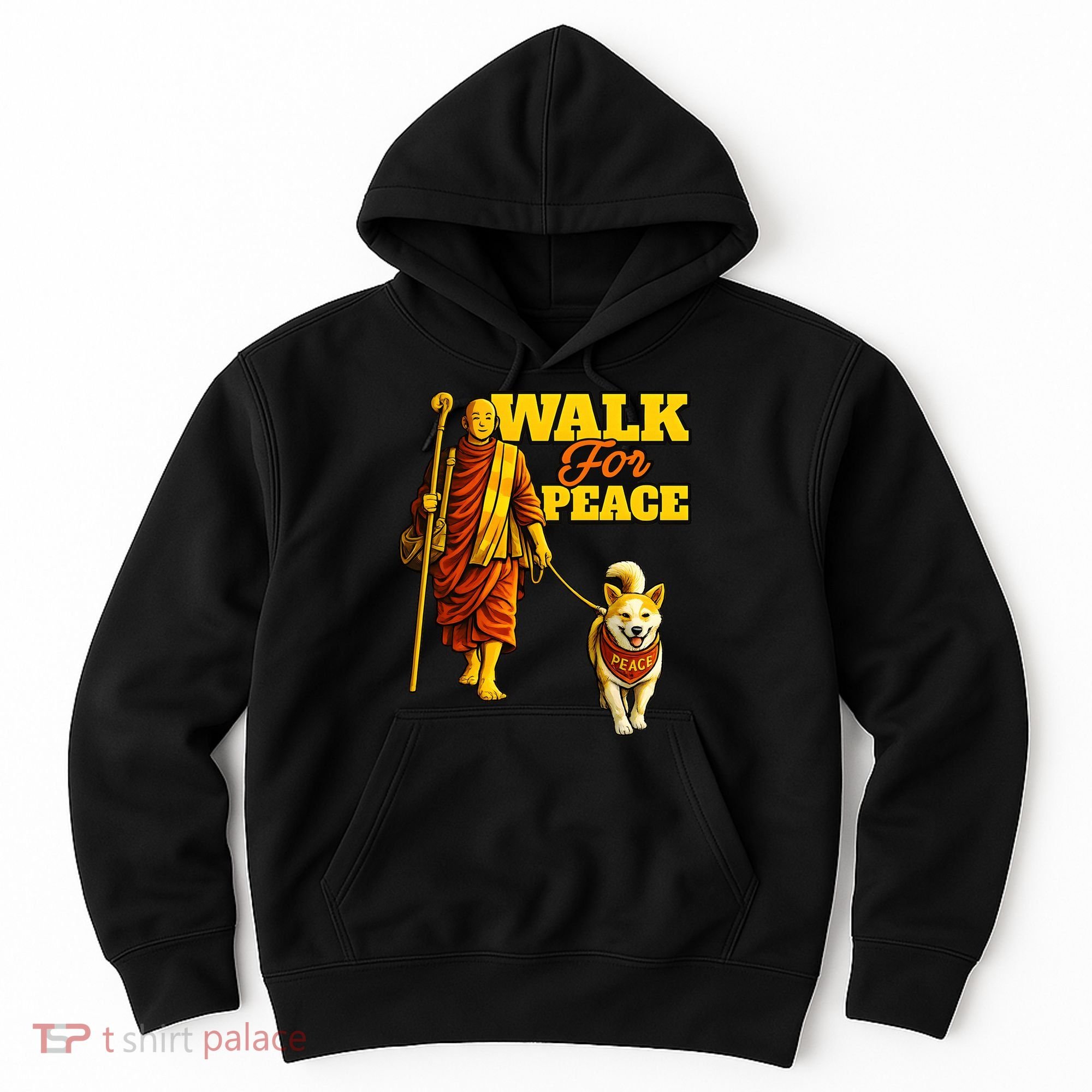  Walk For Peace Walking Monks And Aloka Dog Hoodie