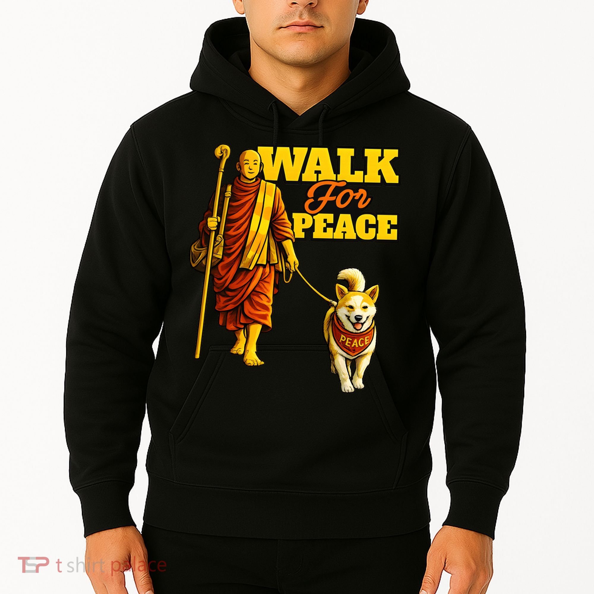  Walk For Peace Walking Monks And Aloka Dog Hoodie