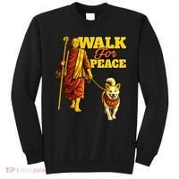  Walk For Peace Walking Monks And Aloka Dog Sweatshirt thumb 0