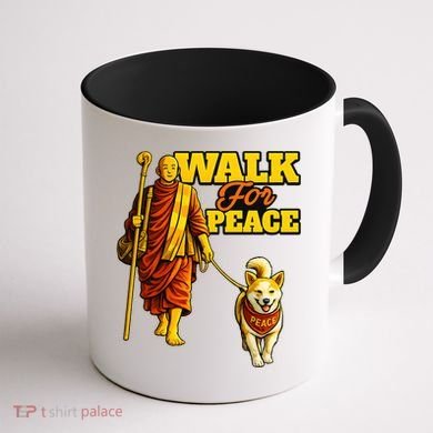  Walk For Peace Walking Monks And Aloka Dog Coffee Mug back