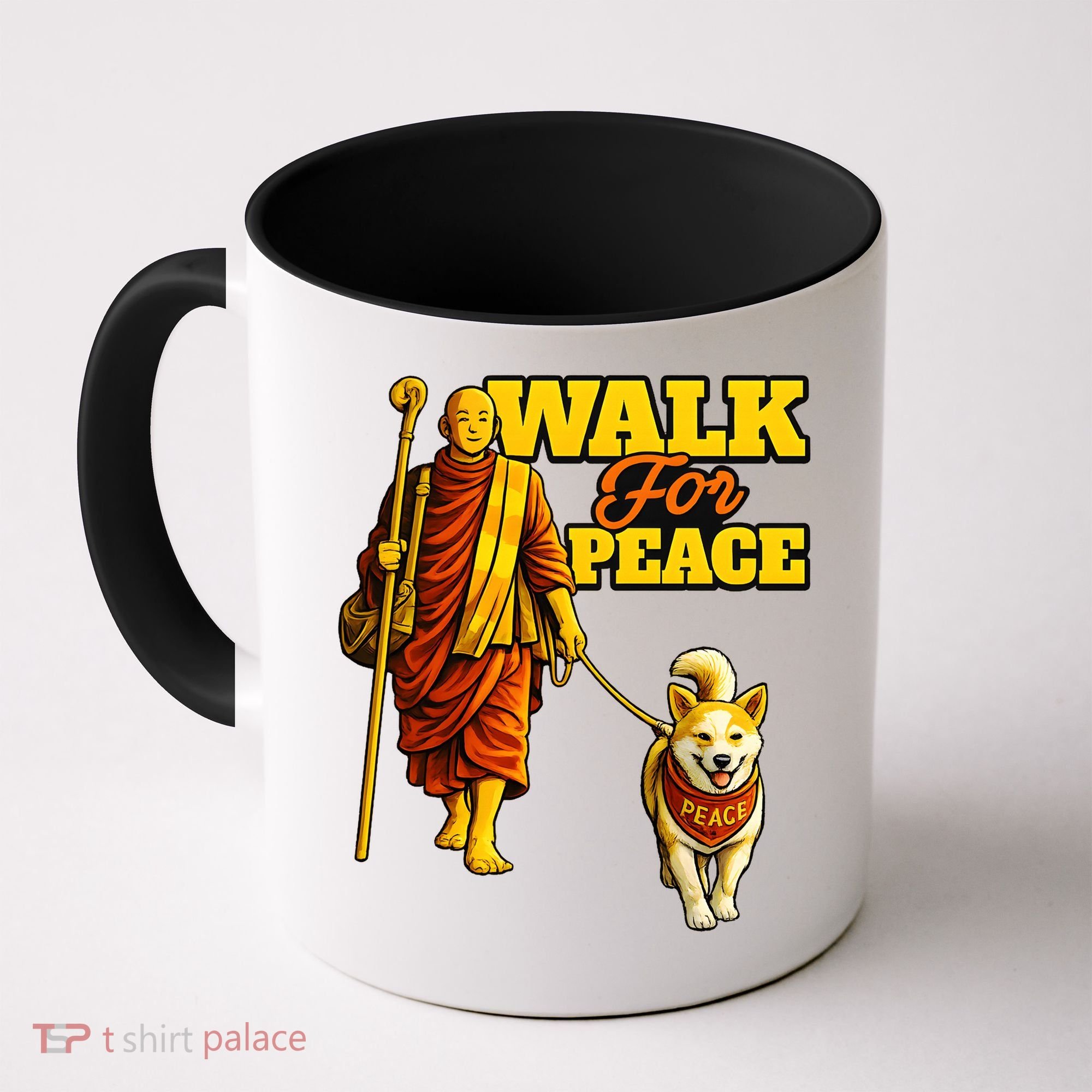  Walk For Peace Walking Monks And Aloka Dog Coffee Mug