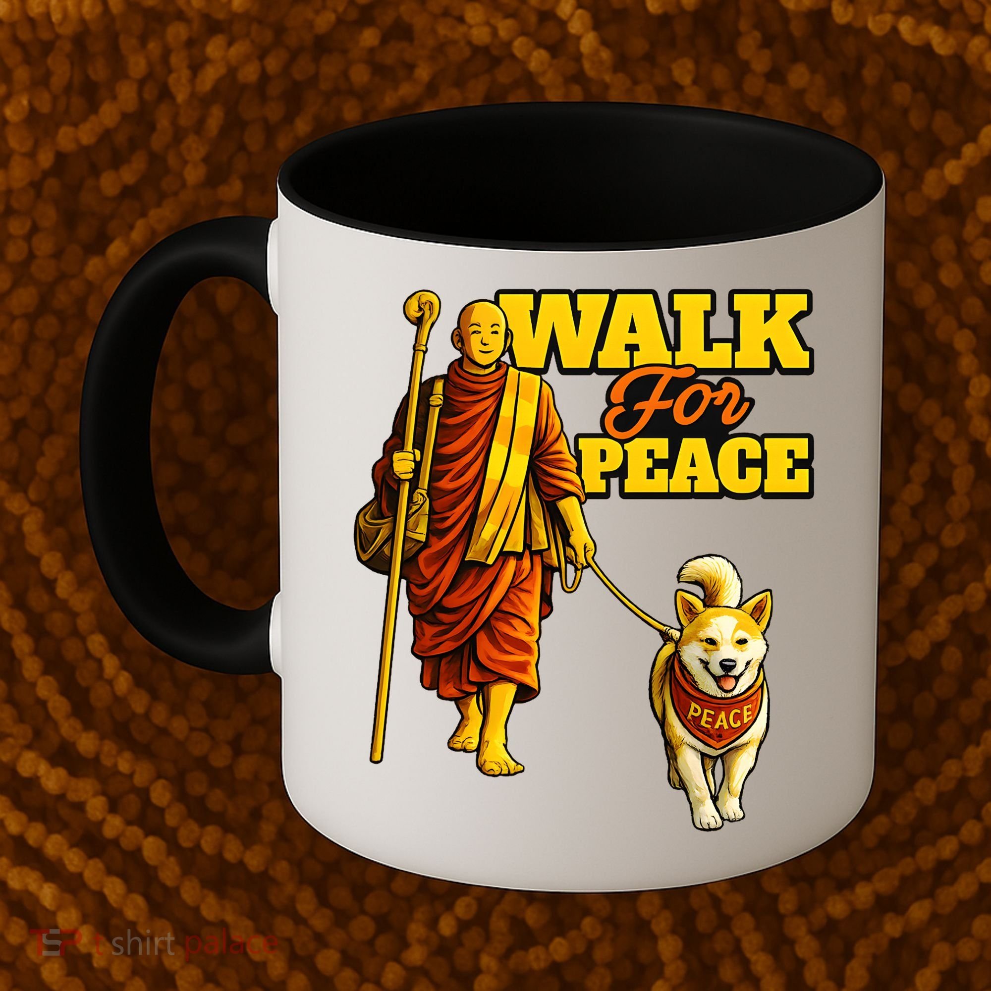  Walk For Peace Walking Monks And Aloka Dog Coffee Mug