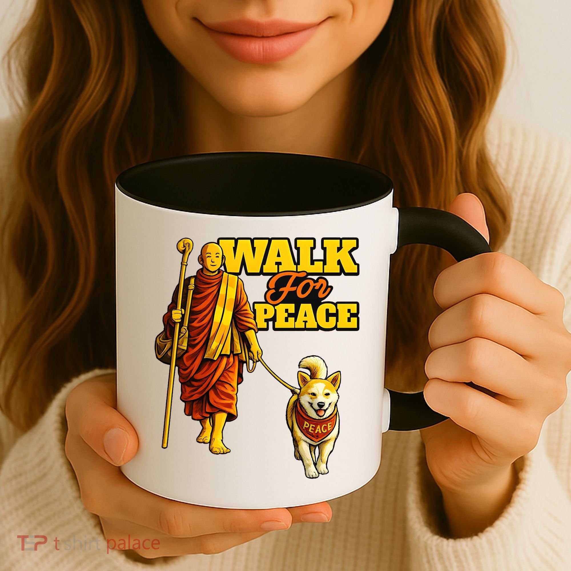  Walk For Peace Walking Monks And Aloka Dog Coffee Mug