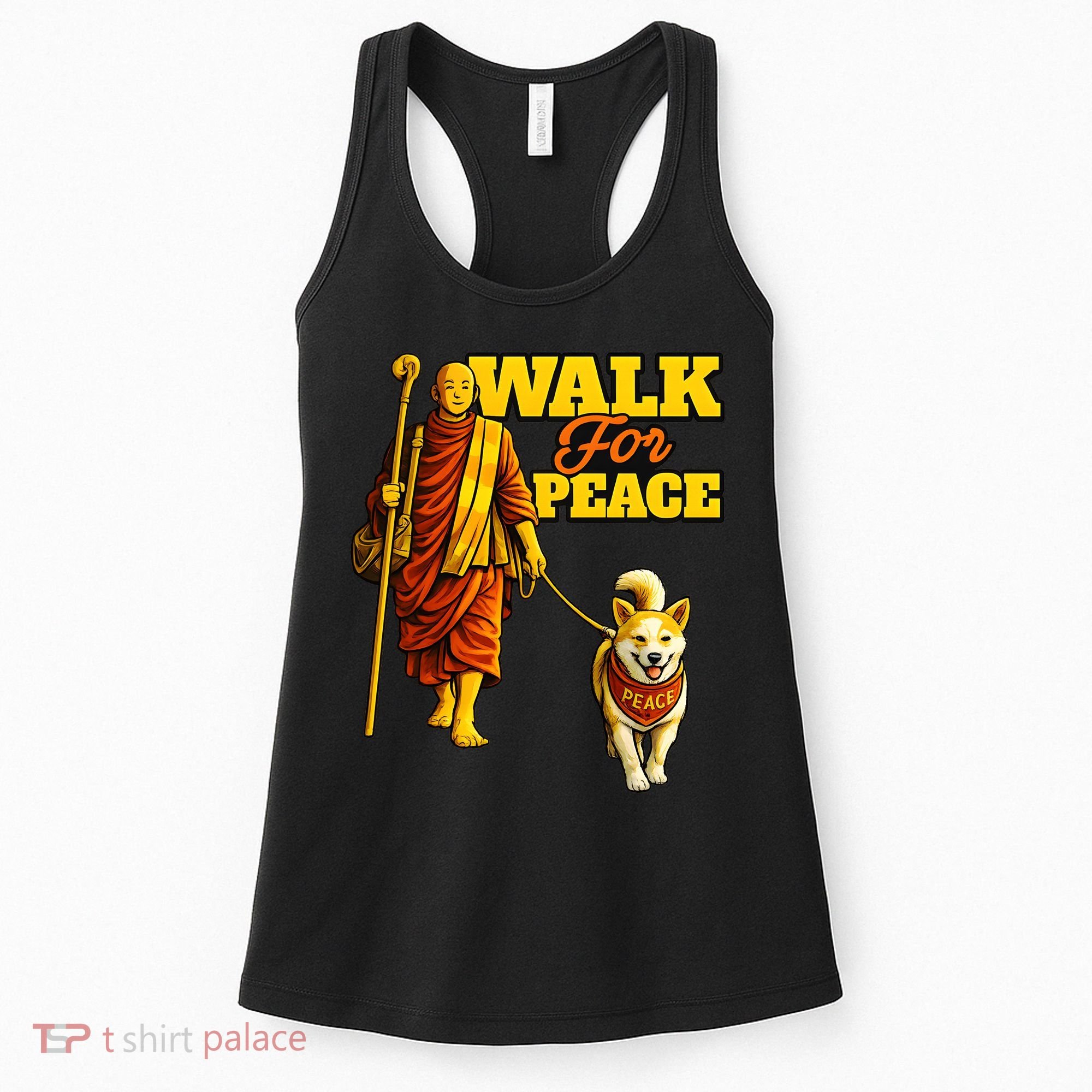  Walk For Peace Walking Monks And Aloka Dog Women's Tank Top