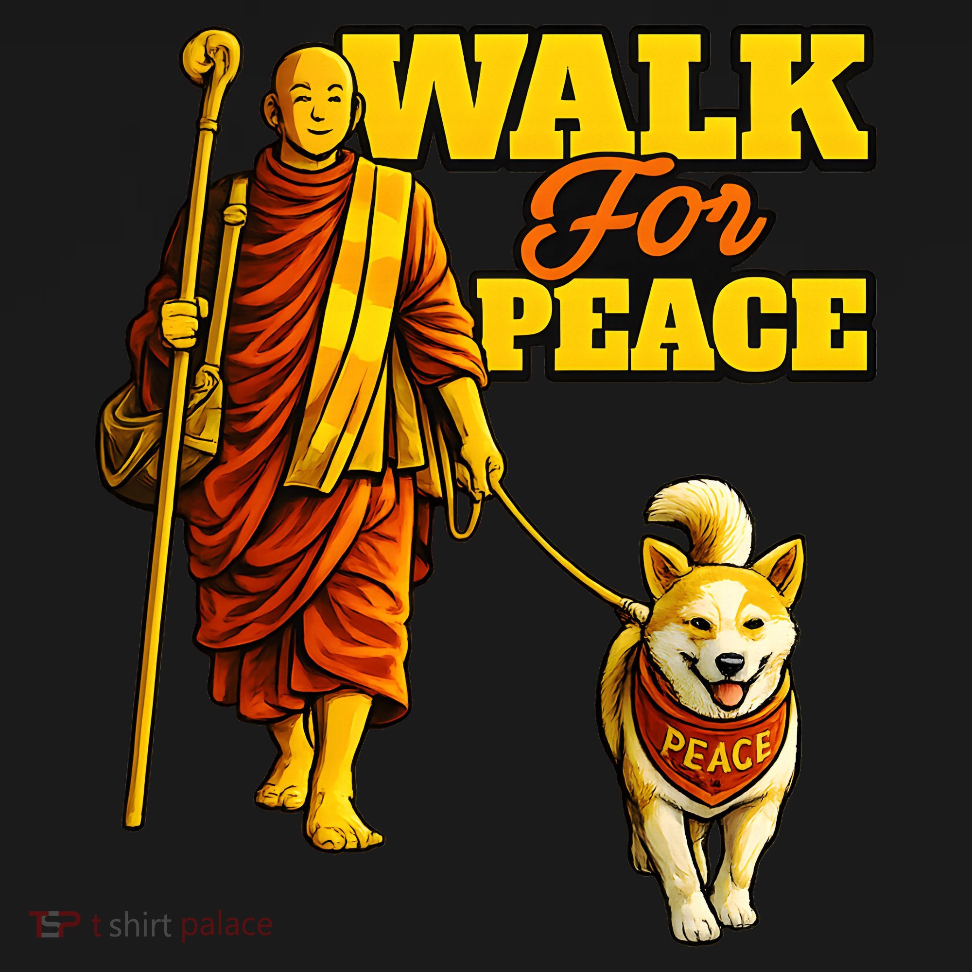  Walk For Peace Walking Monks And Aloka Dog Baby Bodysuit