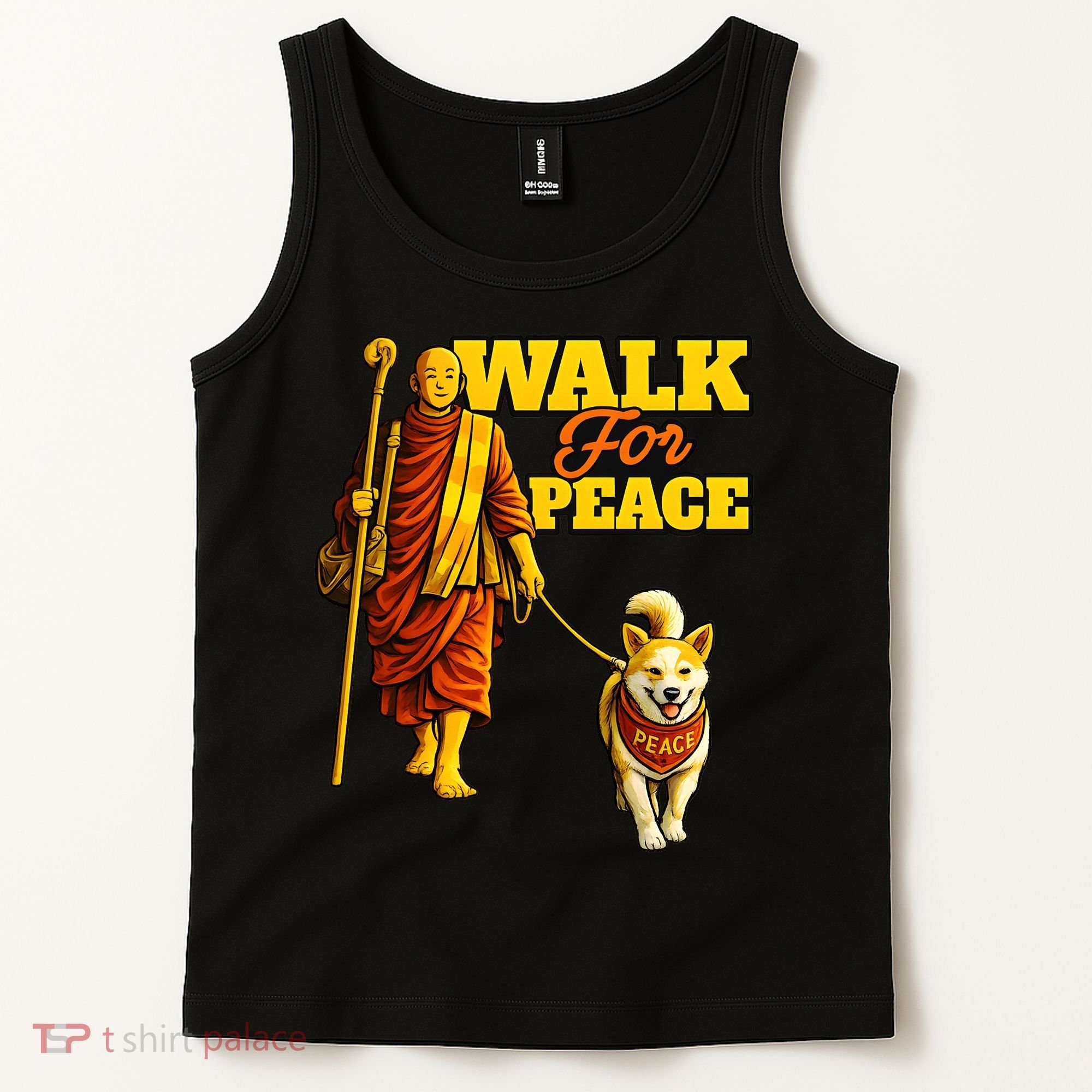  Walk For Peace Walking Monks And Aloka Dog Tank Top