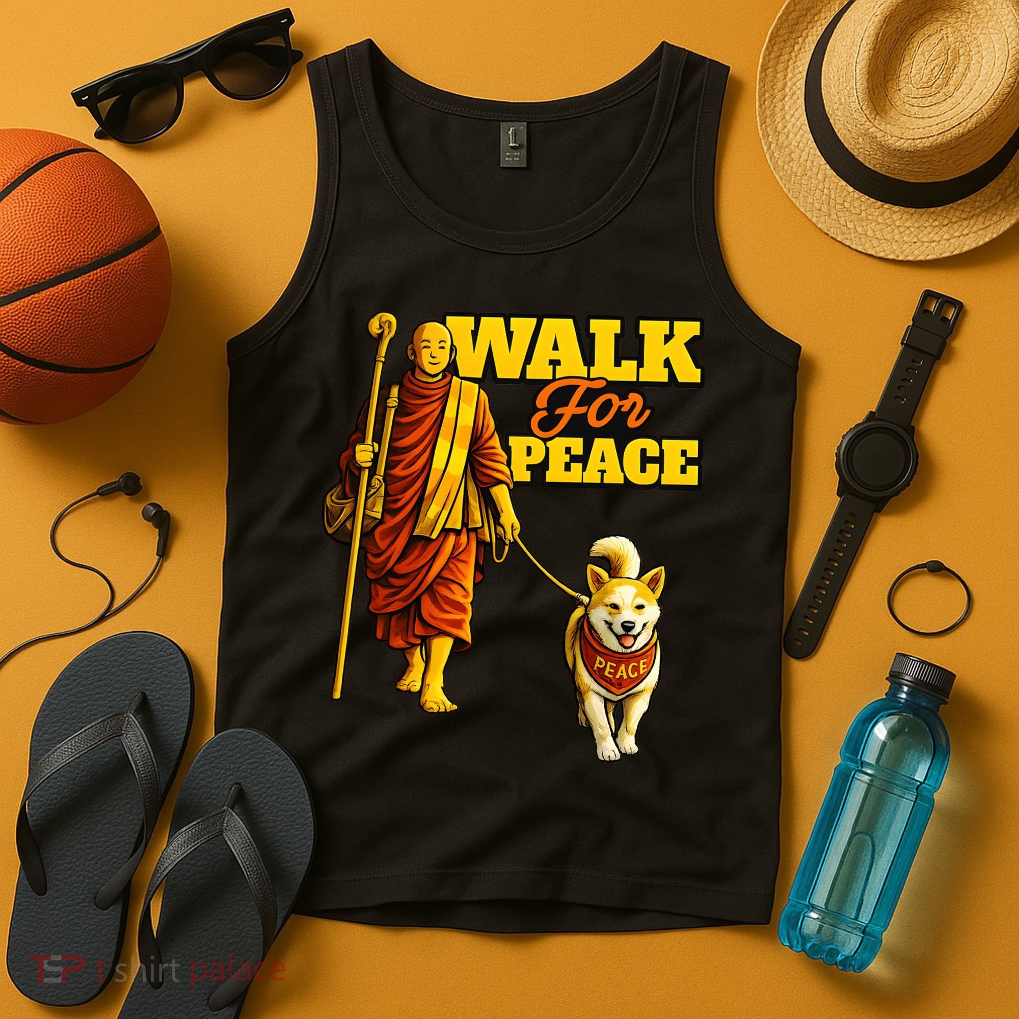  Walk For Peace Walking Monks And Aloka Dog Tank Top