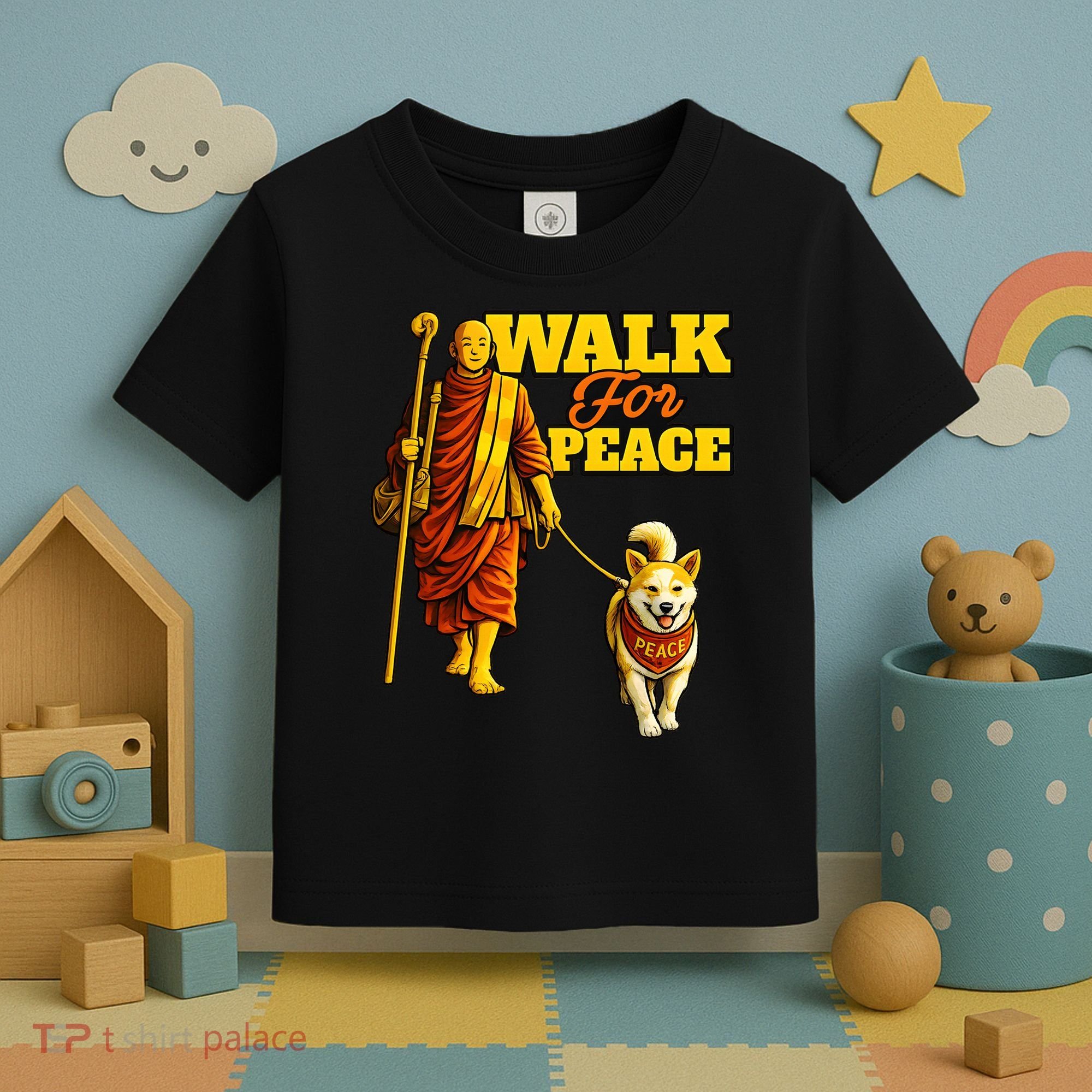  Walk For Peace Walking Monks And Aloka Dog Toddler T-Shirt