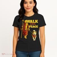  Walk For Peace Walking Monks And Aloka Dog Women's T-Shirt thumb 4