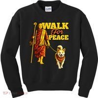  Walk For Peace Walking Monks And Aloka Dog Kids Sweatshirt thumb 0