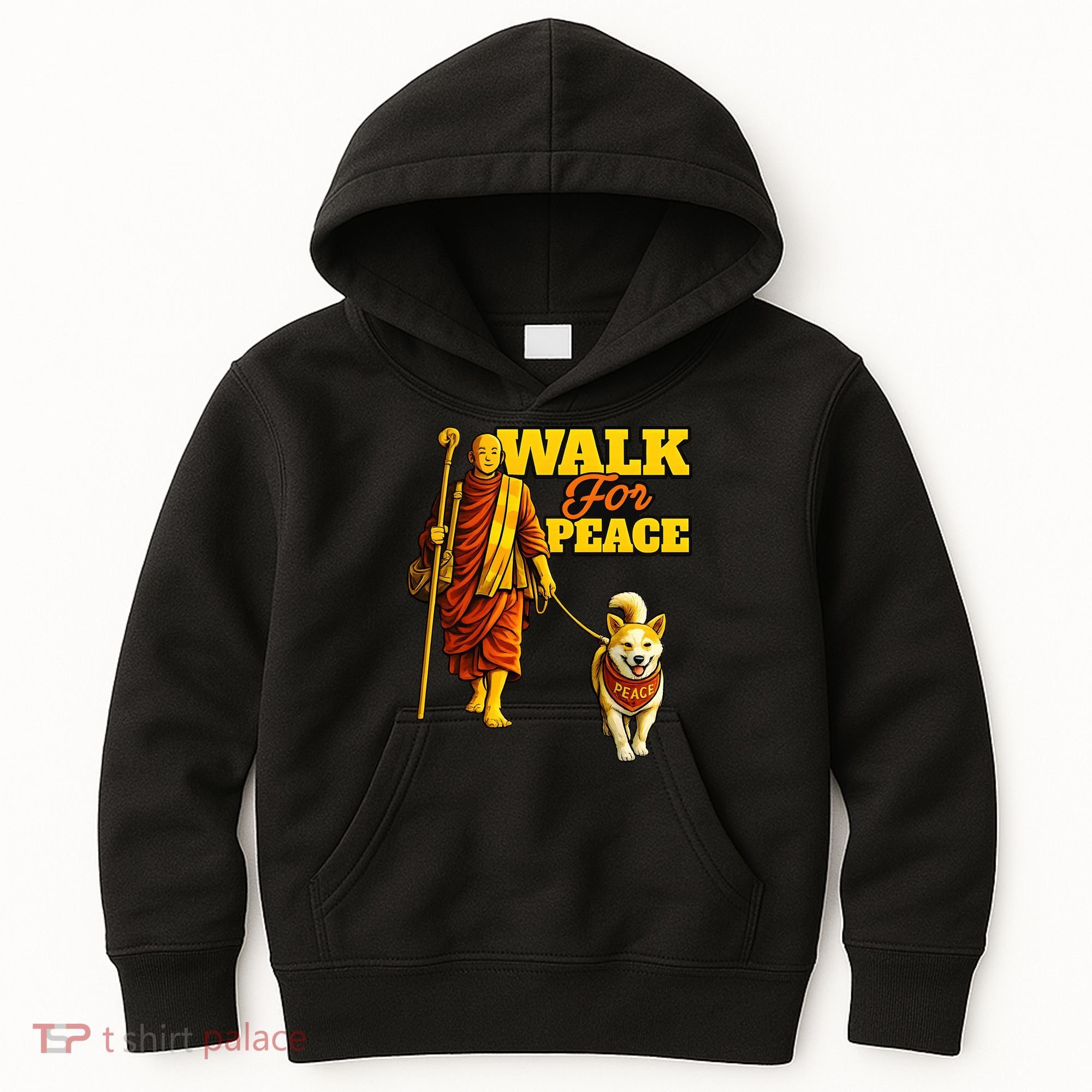  Walk For Peace Walking Monks And Aloka Dog Kids Hoodie