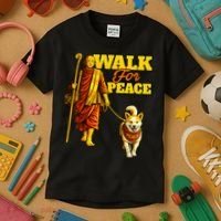  Walk For Peace Walking Monks And Aloka Dog Kids T-Shirt thumb 3