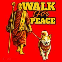  Walk For Peace Walking Monks And Aloka Dog Santa Hat thumb 1