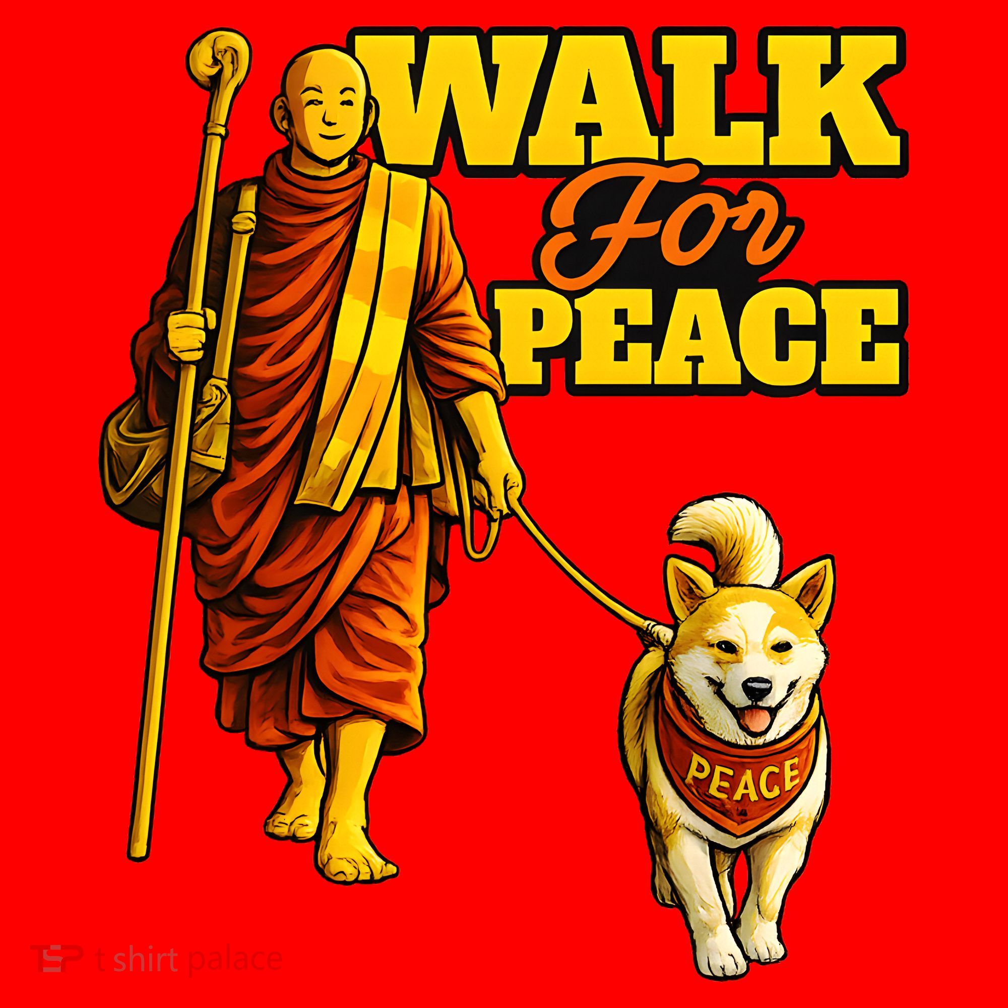  Walk For Peace Walking Monks And Aloka Dog Santa Hat