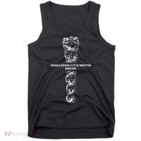 World Fucking Peace World Peace It Is Written Mmxxiv Snake Tank Top thumb 0