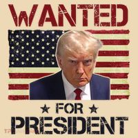 Wanted For President Donald Trump American Flag Tote Bag thumb 4