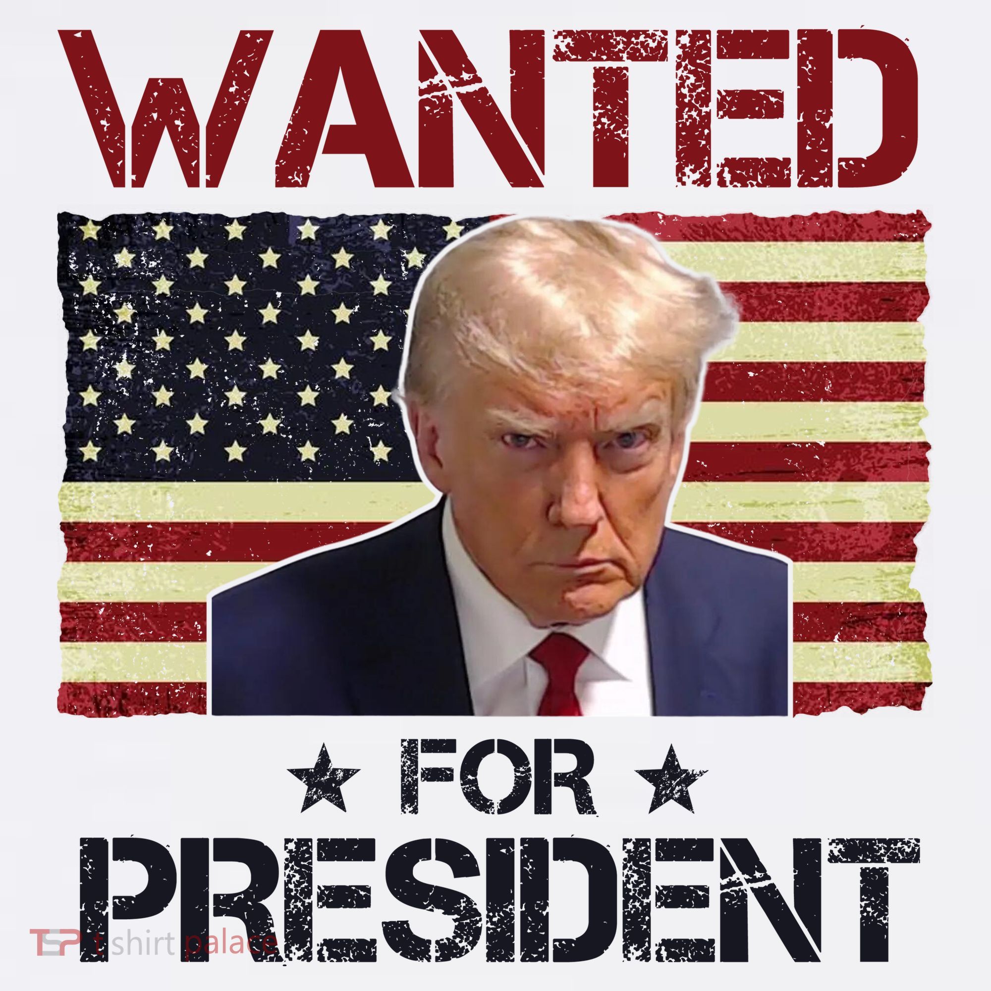 Wanted For President Donald Trump American Flag Sweatshirt