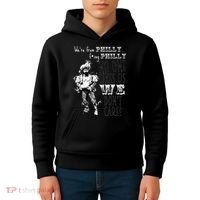 We're From Philly No One Likes Us We Don't Care Kids Hoodie thumb 4