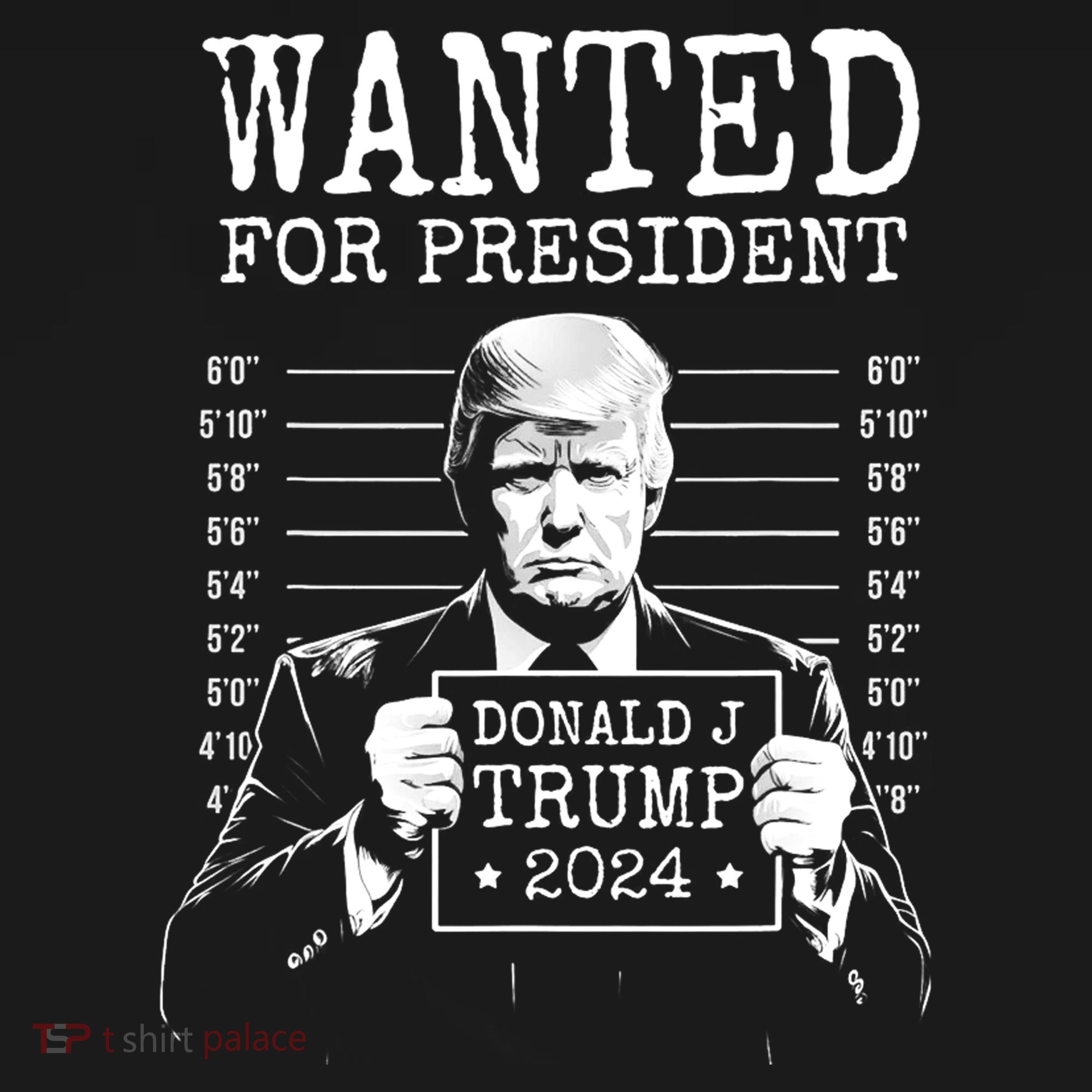 Wanted For President Donald Trump 2024 Mugshot Women's Hoodie