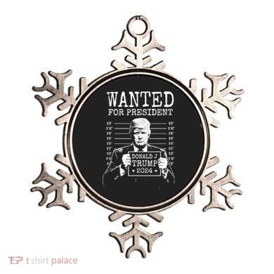 Wanted For President Donald Trump 2024 Mugshot Ornament
