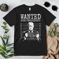 Wanted For President Donald Trump 2024 Mugshot Premium T-Shirt thumb 2