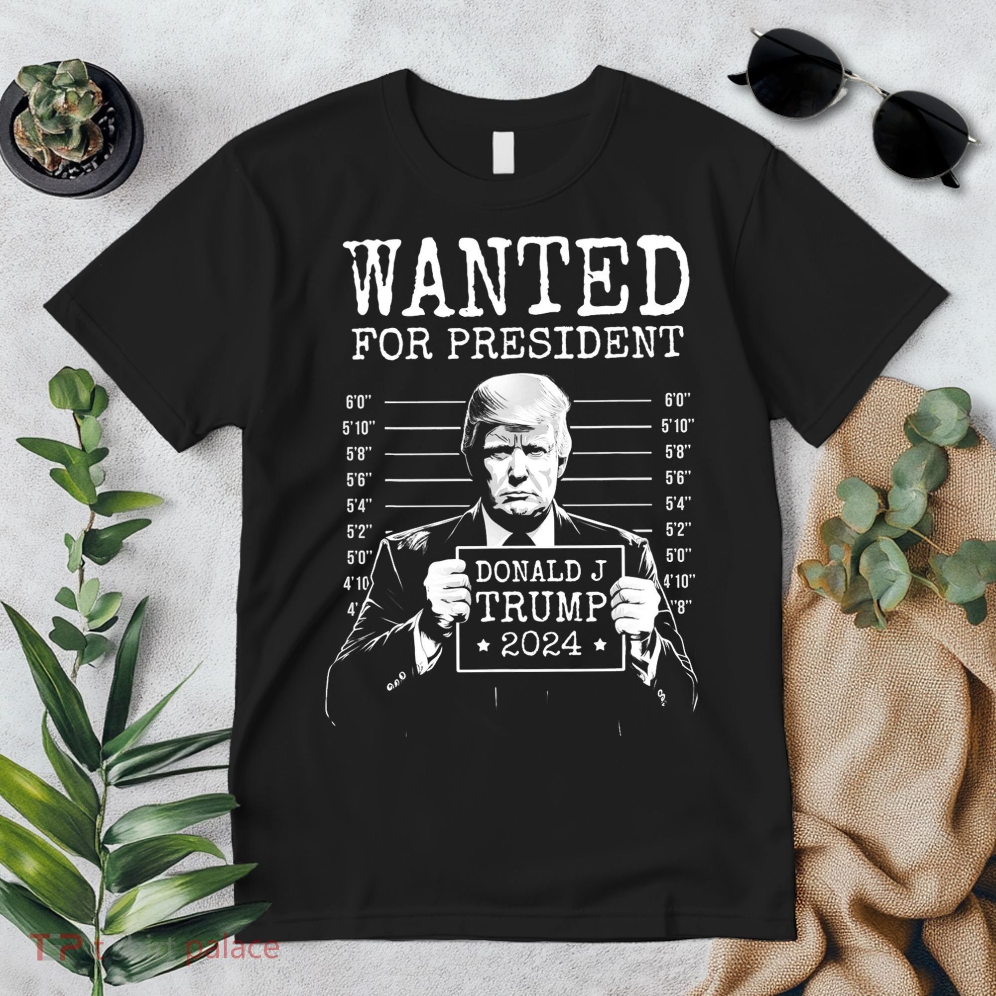 Wanted For President Donald Trump 2024 Mugshot Premium T-Shirt