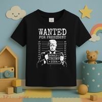Wanted For President Donald Trump 2024 Mugshot Toddler T-Shirt thumb 3