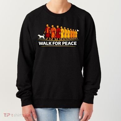 Walk For Peace Walking Monks Minimalist  Women's Sweatshirt