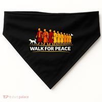 Walk For Peace Walking Monks Minimalist  USA-Made Doggie Bandana thumb 0