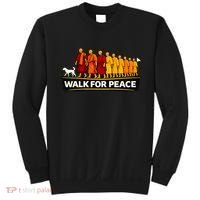 Walk For Peace Walking Monks Minimalist  Sweatshirt thumb 0