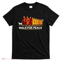 Walk For Peace Walking Monks Minimalist  T-Shirt thumb 0