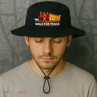 Walk For Peace Walking Monks Minimalist  Bucket Hat thumb 2