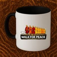Walk For Peace Walking Monks Minimalist  Coffee Mug thumb 2