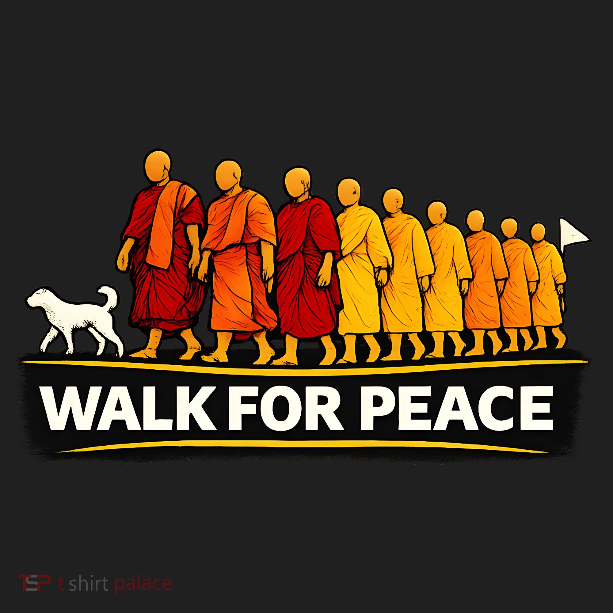 Walk For Peace Walking Monks Minimalist  Beanie