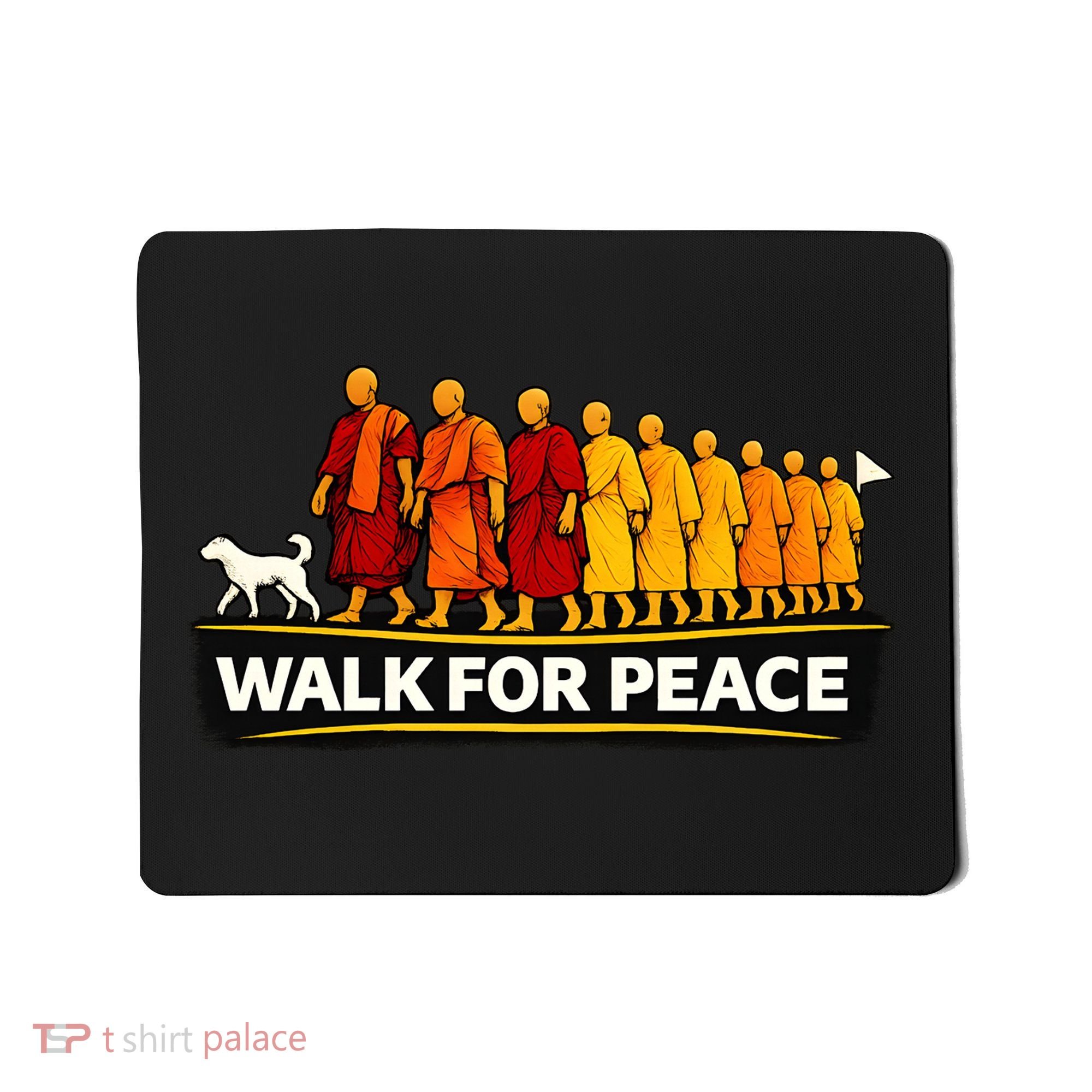 Walk For Peace Walking Monks Minimalist  Mousepad