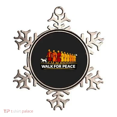 Walk For Peace Walking Monks Minimalist  Ornament