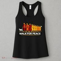 Walk For Peace Walking Monks Minimalist  Women's Tank Top thumb 3
