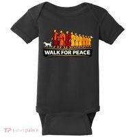 Walk For Peace Walking Monks Minimalist  Baby Bodysuit thumb 0
