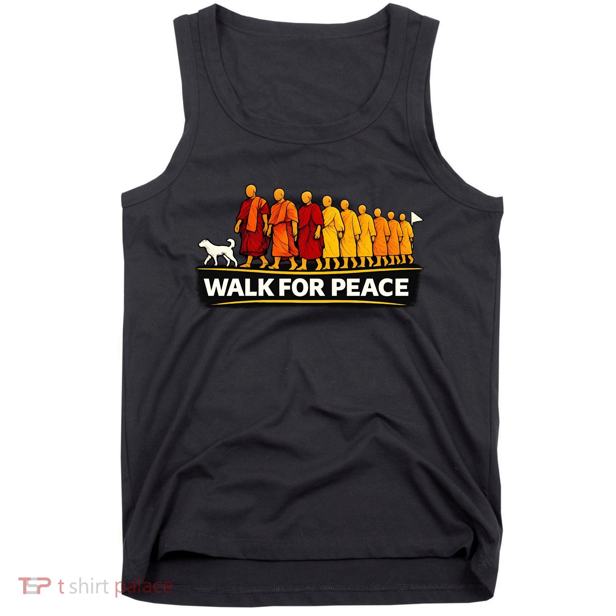 Walk For Peace Walking Monks Minimalist  Tank Top