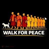 Walk For Peace Walking Monks Minimalist  Visor thumb 3